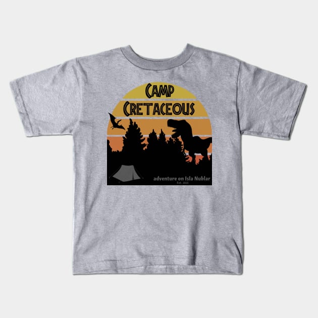 Camp Cretaceous Kids T-Shirt by Slightly Unhinged